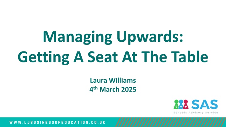 managing upwards getting a seat at the table n.w