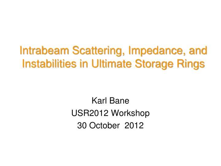 intrabeam scattering impedance and instabilities n.w