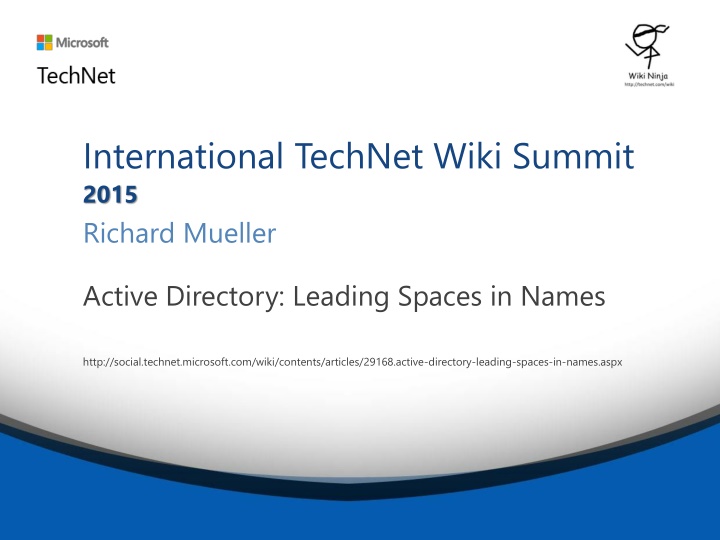 international technet wiki summit 2015 richard n.w