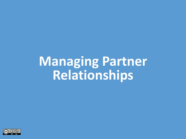 managing partner relationships n.w