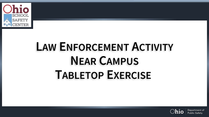 l aw e nforcement a ctivity n ear c ampus n.w