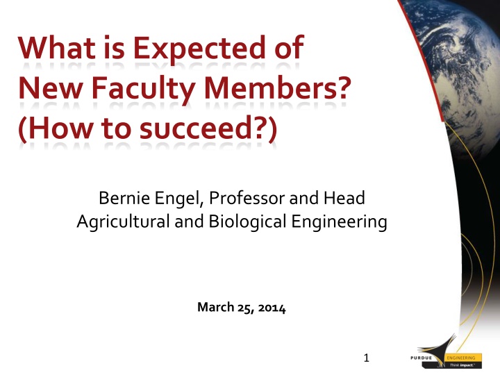 what is expected of new faculty members n.w