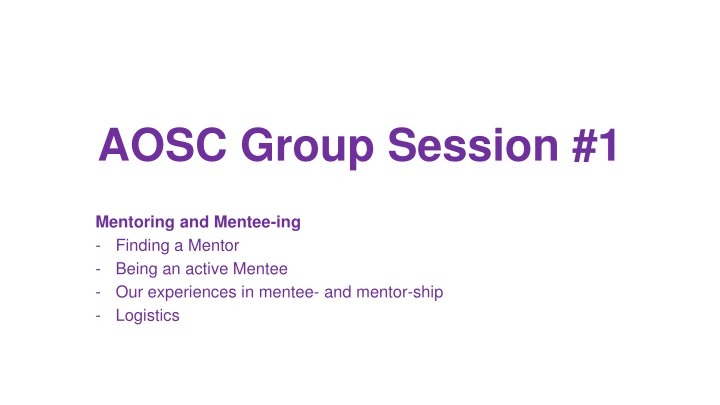 aosc group session 1 n.w
