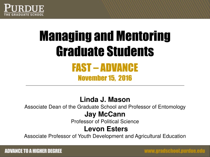 managing and mentoring graduate students fast n.w