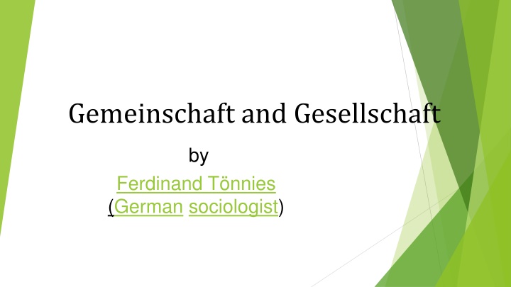 gemeinschaft and gesellschaft n.w