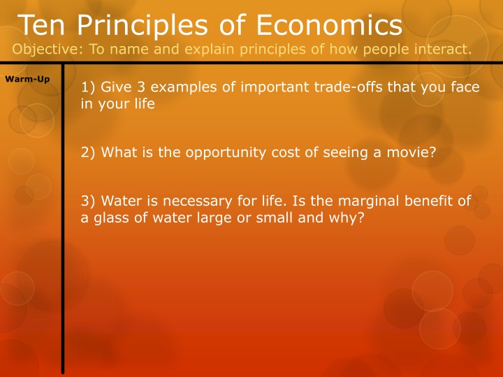 ten principles of economics objective to name n.w