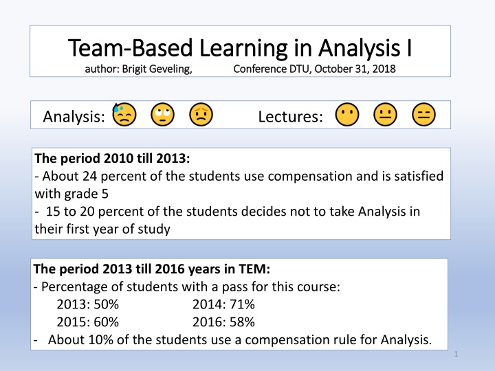 team team based learning in analysis i based n.w