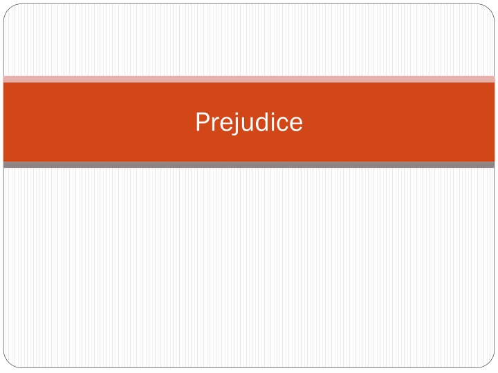 prejudice n.w