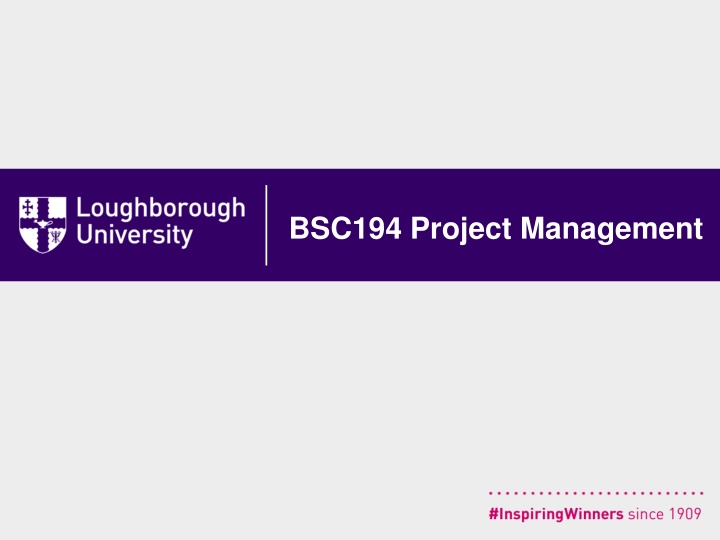 bsc194 project management n.w