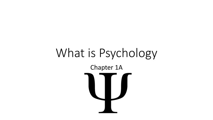 what is psychology n.w