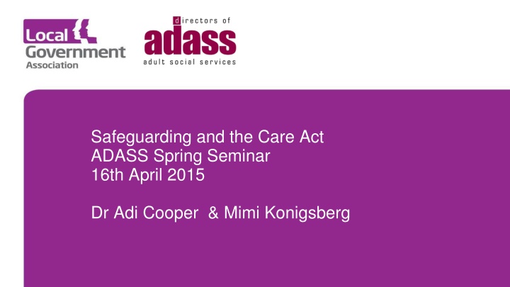 safeguarding and the care act adass spring n.w