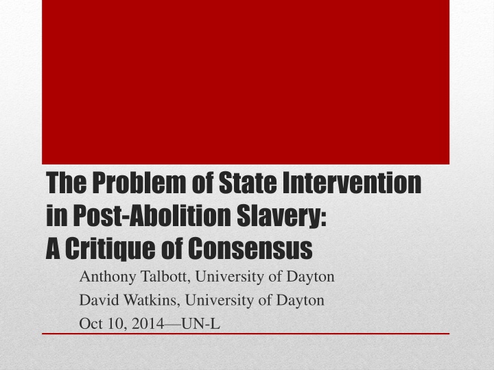 the problem of state intervention in post n.w