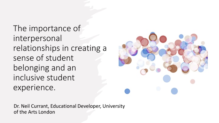 Fostering Student Belonging through Relationships