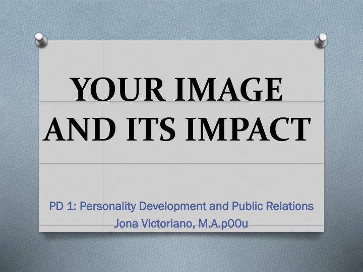 your image and its impact n.w