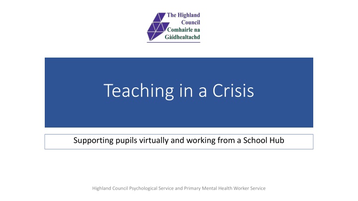 teaching in a crisis n.w