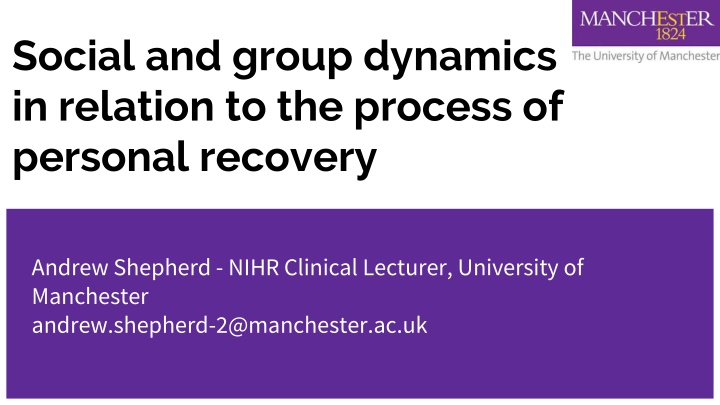 social and group dynamics in relation n.w