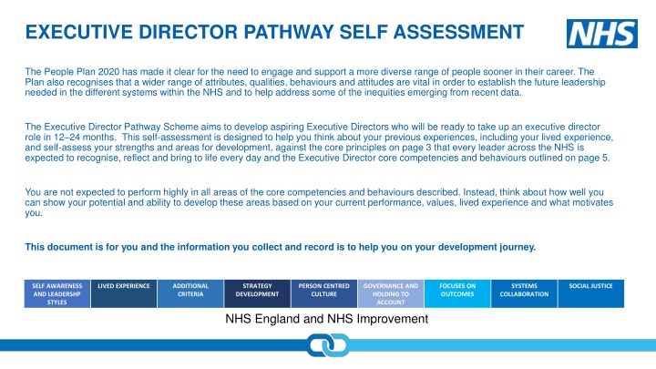 executive director pathway self assessment n.w