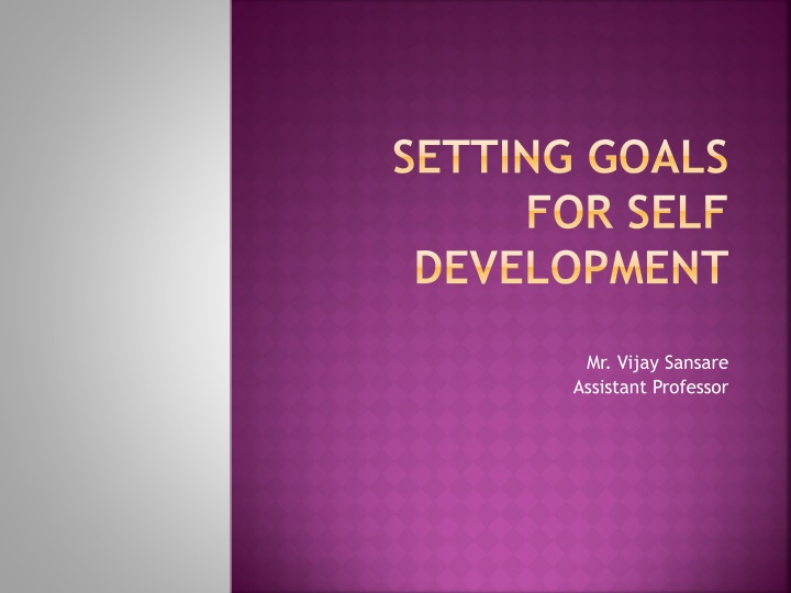 setting goals for self development n.w