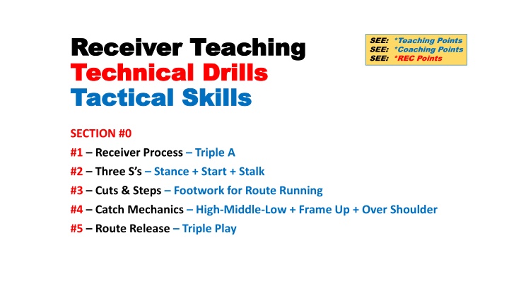 receiver teaching receiver teaching technical n.w