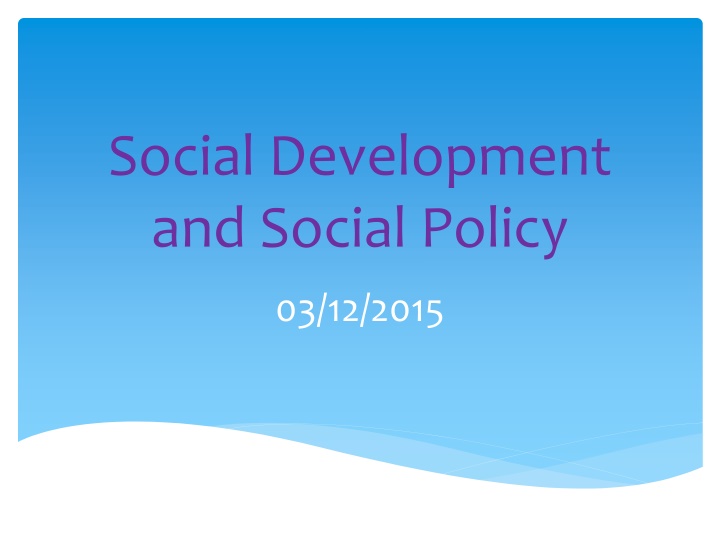 social development and social policy n.w