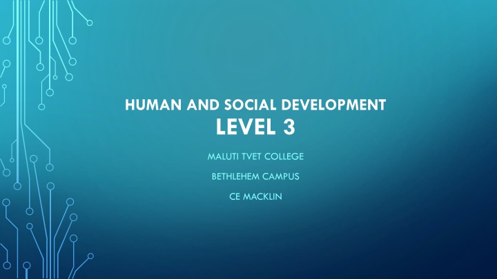 human and social development level 3 n.w