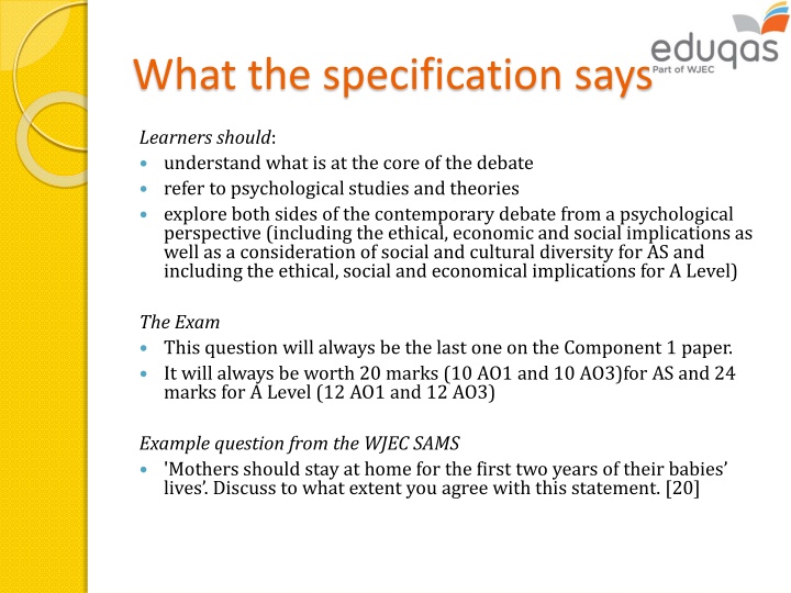 what the specification says n.w