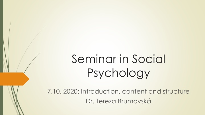 seminar in social psychology n.w