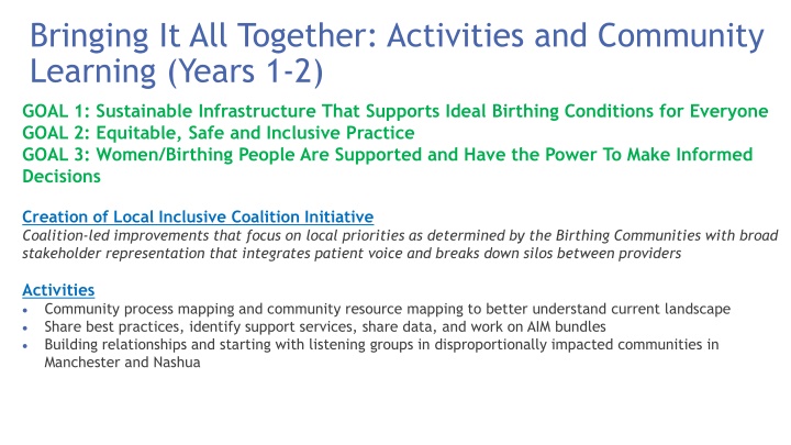 bringing it all together activities and community n.w