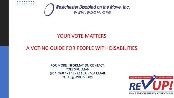 your vote matters n.w
