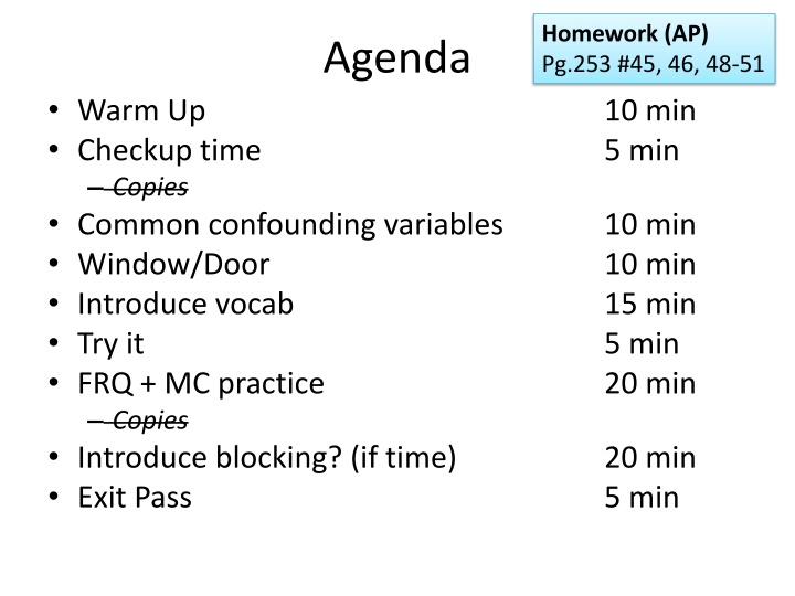 homework ap pg 253 45 46 48 51 n.w