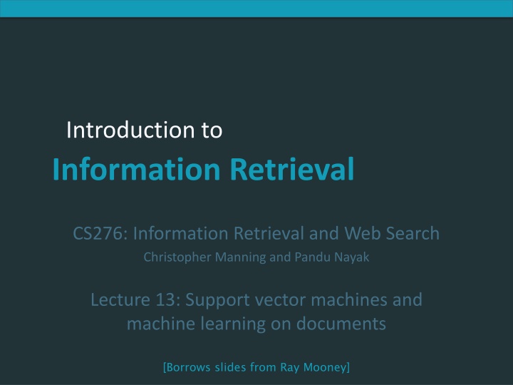 introduction to information retrieval n.w