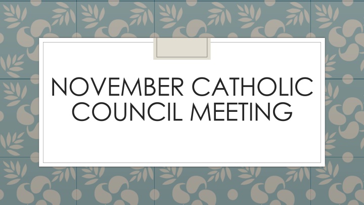 november catholic council meeting n.w