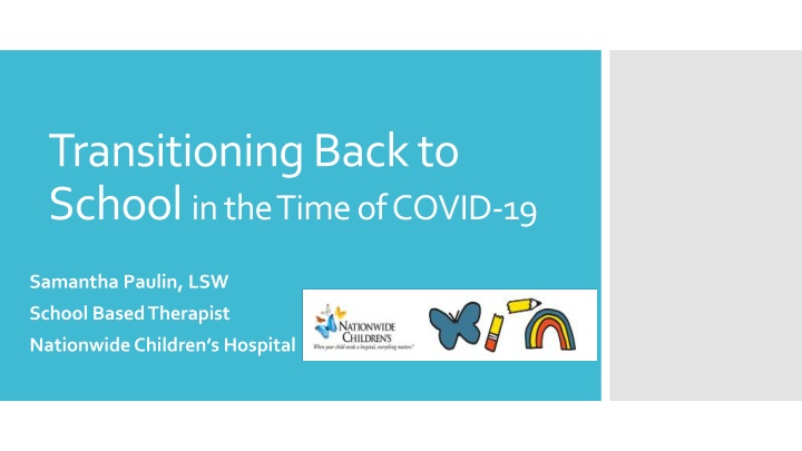 transitioning back to school in the time of covid n.w