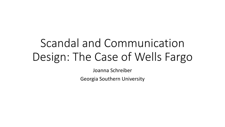 scandal and communication design the case n.w