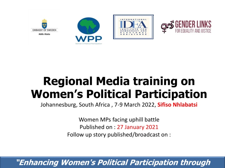 regional media training on women s political n.w