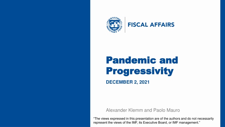 pandemic and pandemic and progressivity n.w