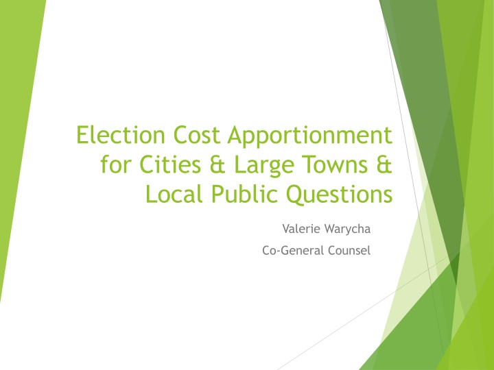election cost apportionment for cities large n.w