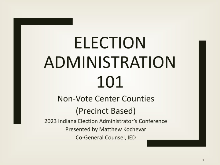 election administration 101 non vote center n.w