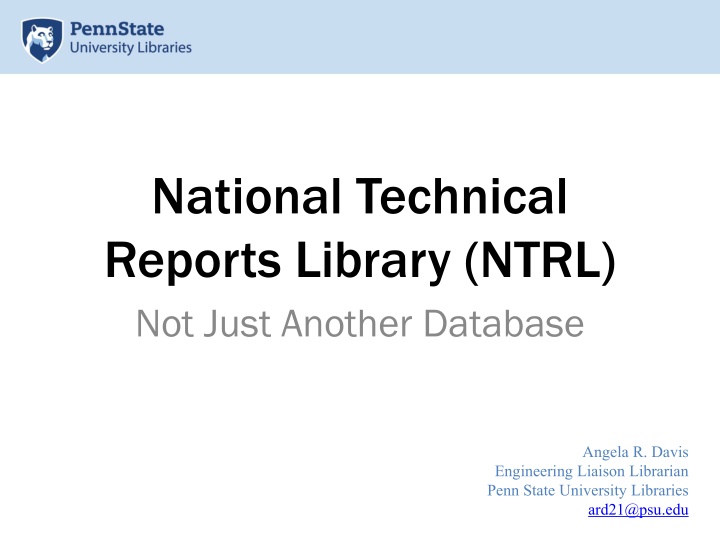 national technical reports library ntrl not just n.w