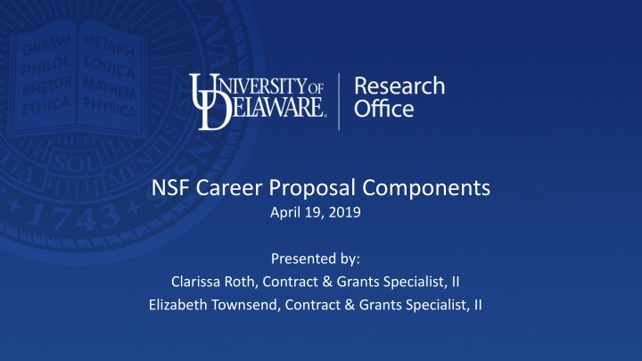 nsf career proposal components april 19 2019 n.w
