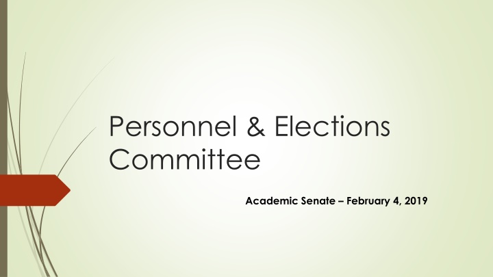 personnel elections committee n.w