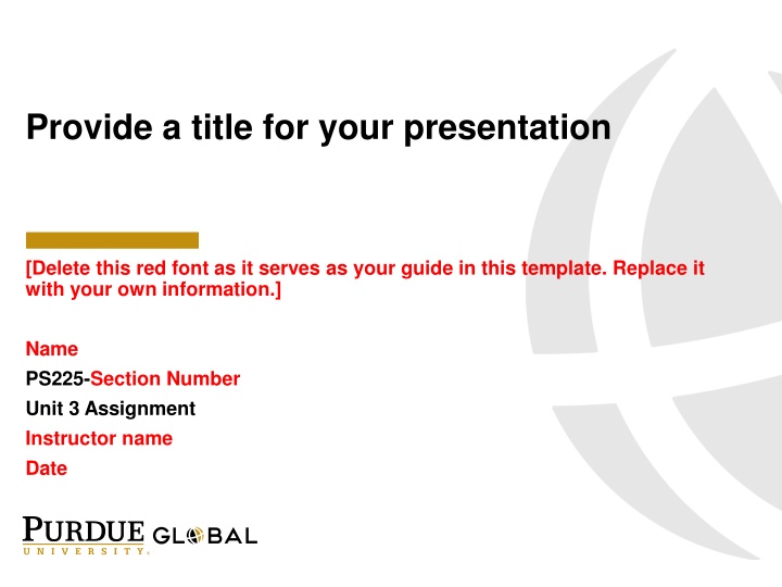 provide a title for your presentation n.w