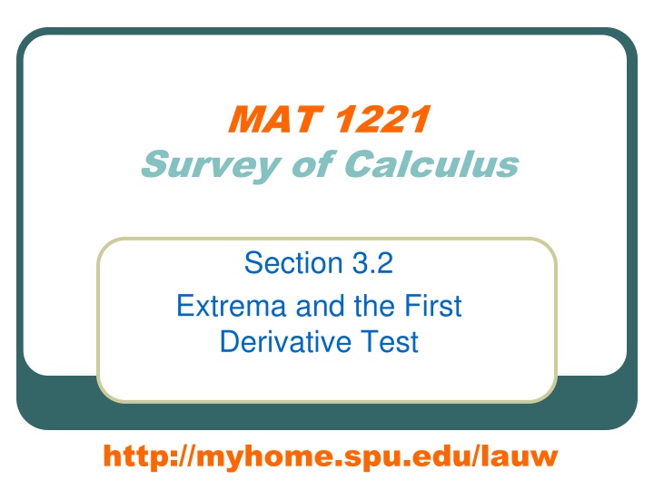 mat 1221 survey of calculus n.w