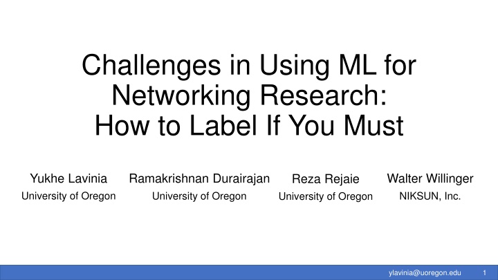 challenges in using ml for networking research n.w
