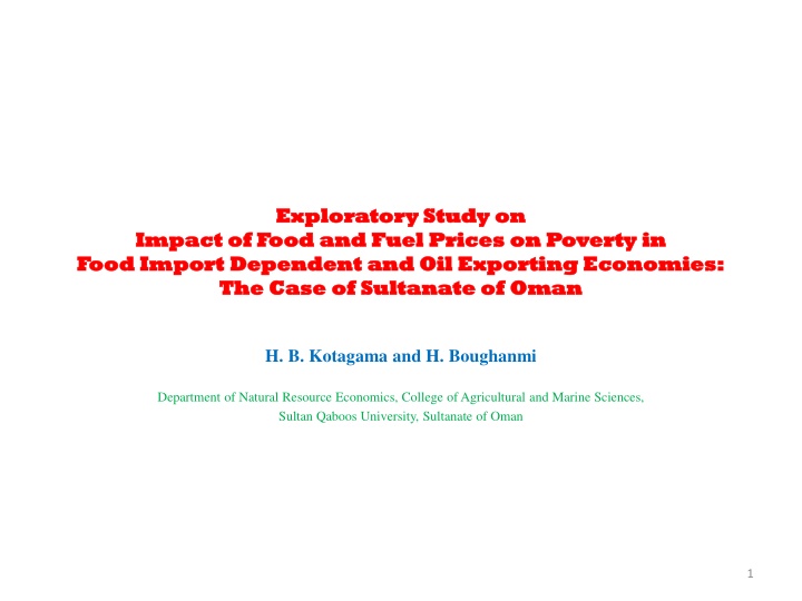exploratory study on exploratory study on of food n.w