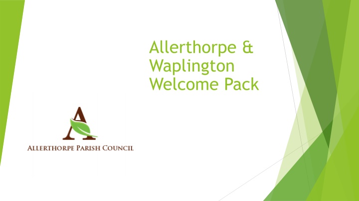 allerthorpe waplington welcome pack n.w