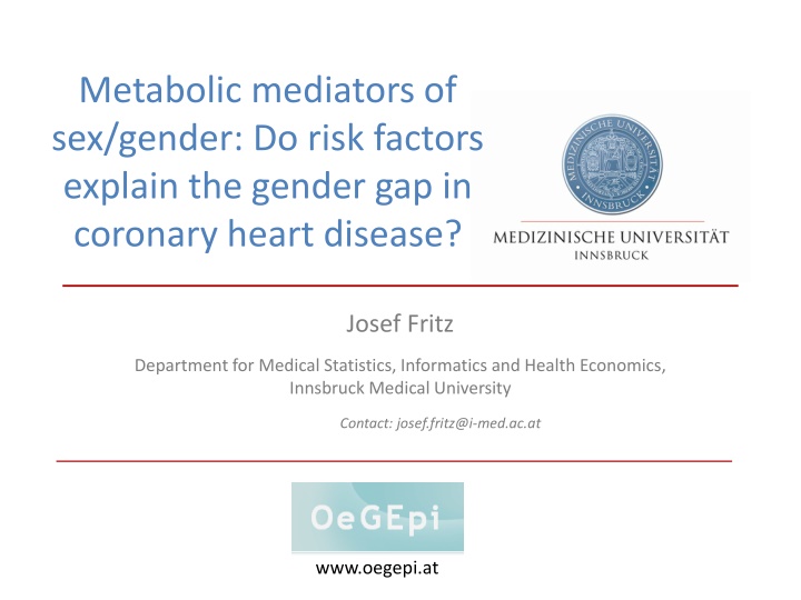 metabolic mediators of sex gender do risk factors n.w