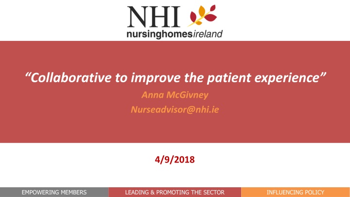 collaborative to improve the patient experience n.w