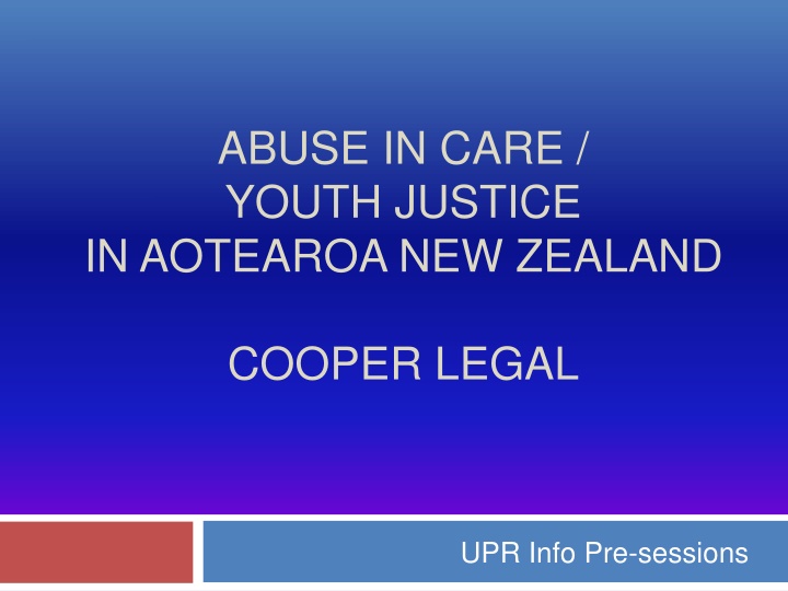abuse in care youth justice in aotearoa n.w
