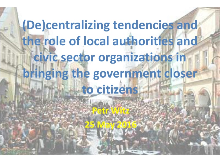 de centralizing tendencies and the role of local n.w